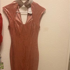 Agaci pink velvet dress size small